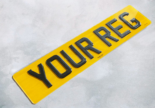 3D Carbon Gel Number Plates