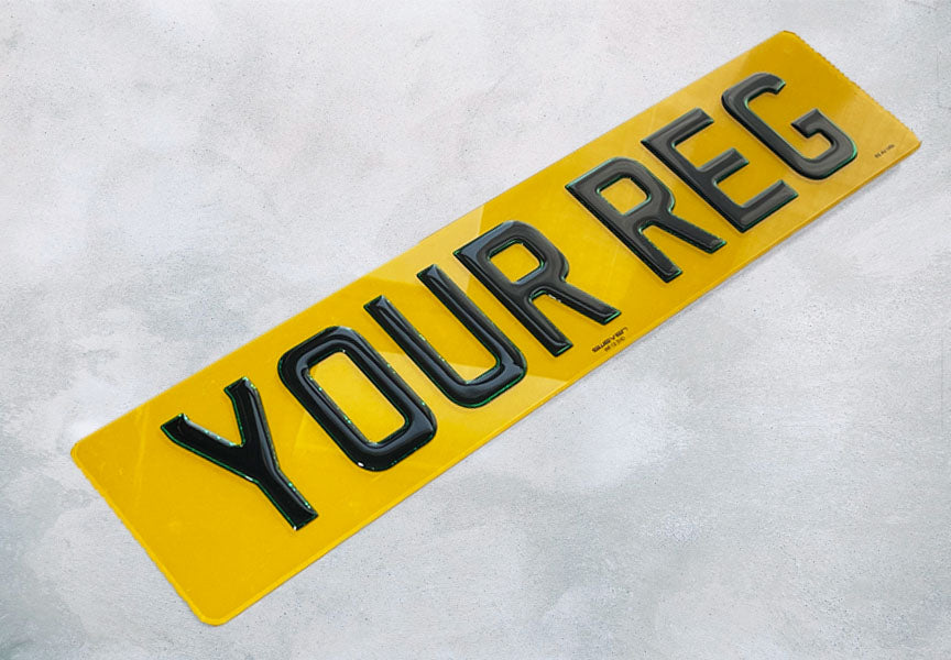 3D Emerald Green Gel Number Plates